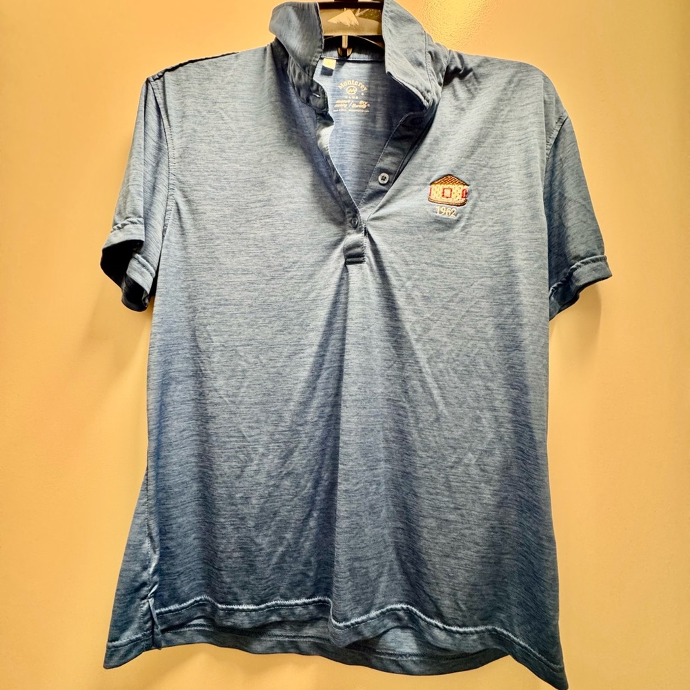Monterey Club Blue Moisture Wicking Golf Swing Shirt Large